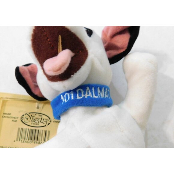 Disney Store 101 Dalmatians Mini Bean Bag Plush 8” Adorable Pup Blue Collar - Picture 2 of 8